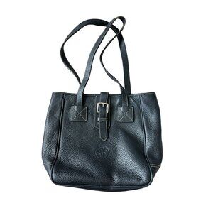 DOONEY & BOURKE Black Pebble Leather Tote Bag